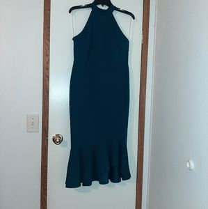 Dark green spandex dress